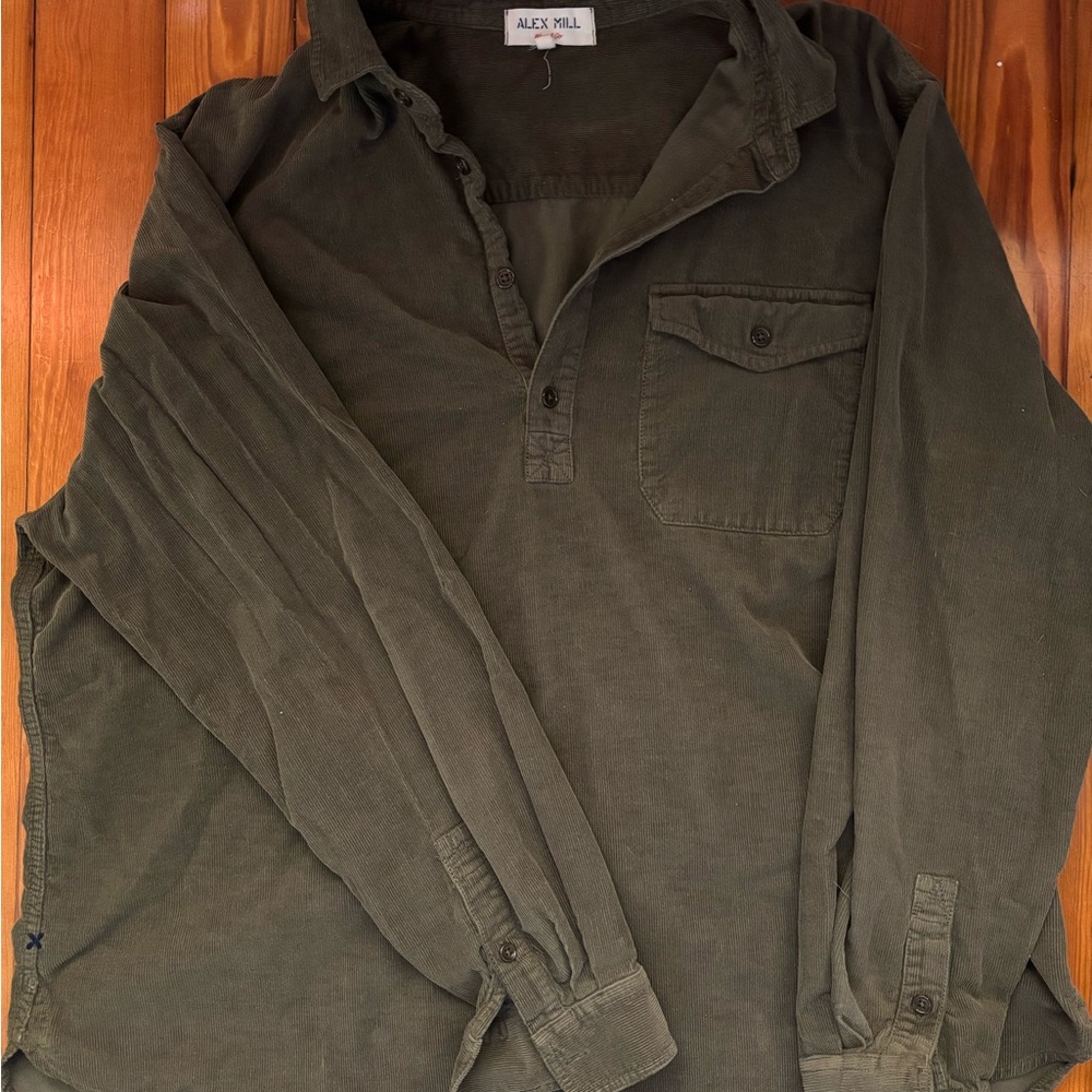 Alex Mill Green Corduroy Shirt